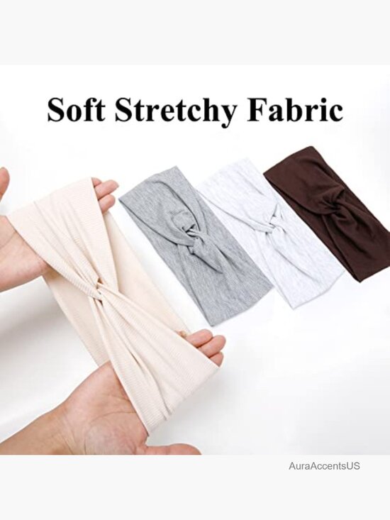Wide Non-Slip Knotted Turban Headbands Stretchy Hair Accessories main image 7
